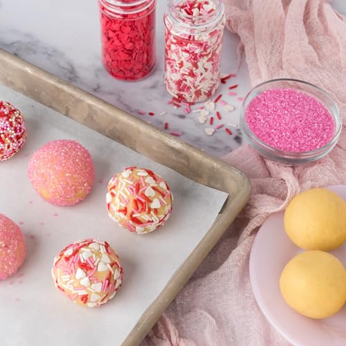 Image of Sweets Indeed Sprinkles, 4 Pack, Edible Sprinkle Mix, Perfect for Cake Decorations, Baking, Ice Cream, Cookies, Cupcake Topper (Sweetheart)