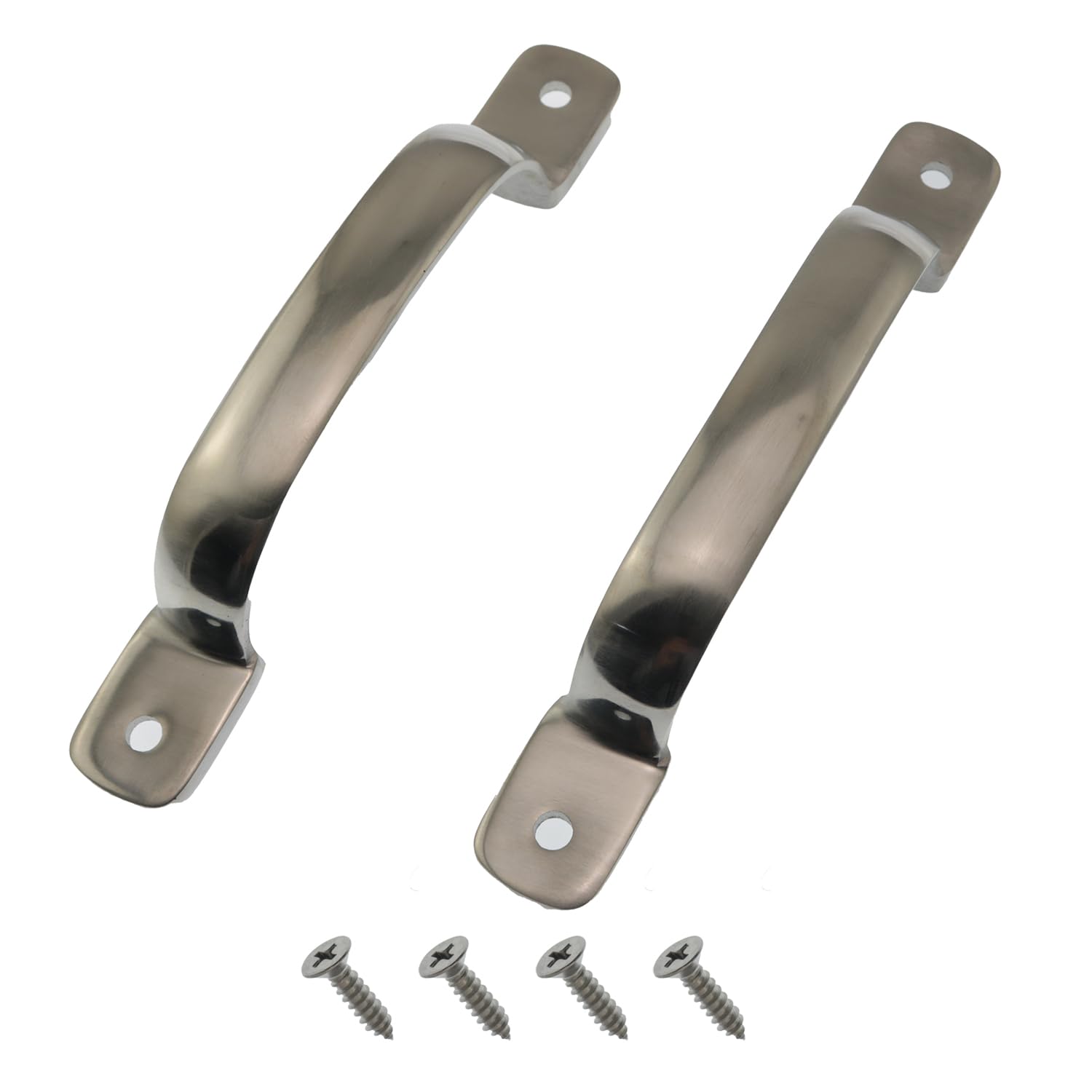 YTgilo 2PCS 304 Stainless Steel Precision Cast Handle 125mm Load Bearing Handle Oval Handle Heavy Duty Marine Door Grab Handle for Industrial