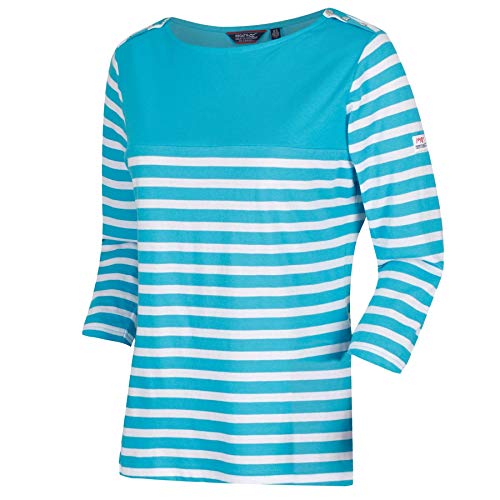 Regatta Women's Pandara Coolweave Cotton Jersey Top (Pack of 1) Azure Blue