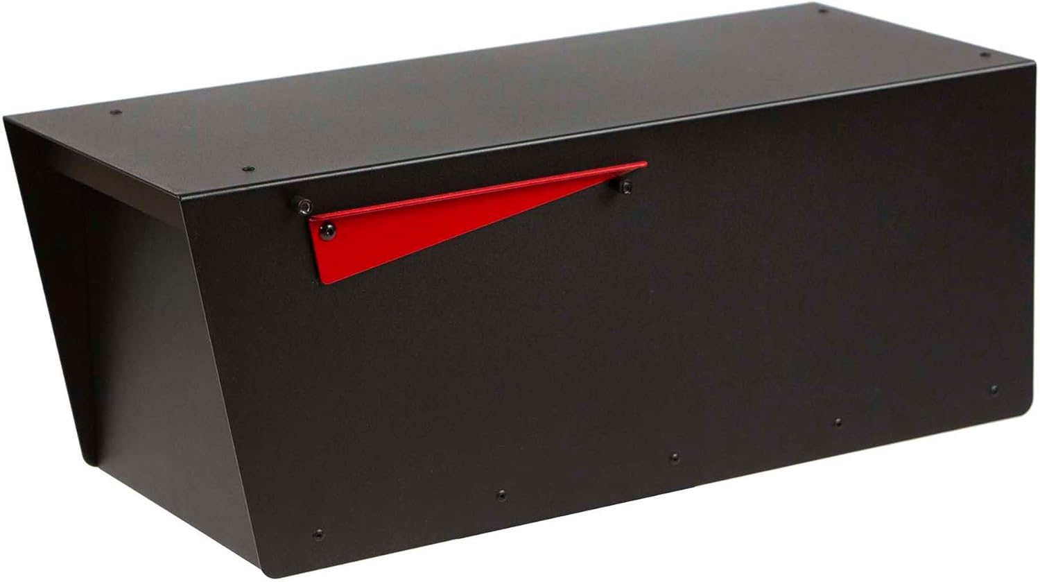 Rusty Design Buzón moderno montado posteriormente con números de dirección personalizados, tamaño pequeño #HC100 (sin números de dirección)