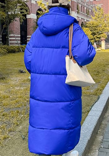 EFOFEI Women's Heavyweight Ankle Length Solid Color Puffer Jacket Winter Basic Coats Loose Fit Workout Parka3