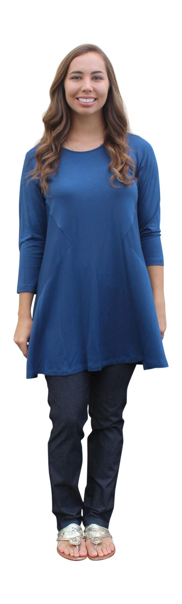 Comfy USA Women's Diamond Side Modal Tunic