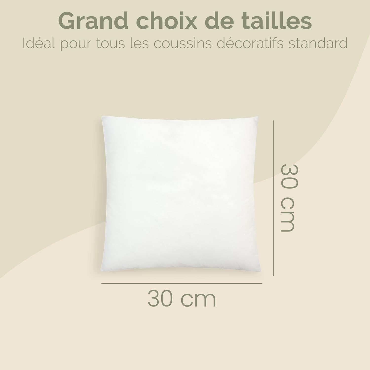 Image secondaire de Coussin Écologique 30x30 cm - Lot de 2 Oreillers Hypoallergéniques et Lavables