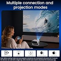 ZDK Smart Projector with WiFi & Bluetooth: Android 14 OS 210 ANSI, Built-in Streaming Apps & AirPlay/Miracast, Indoor Home Theater — image 5