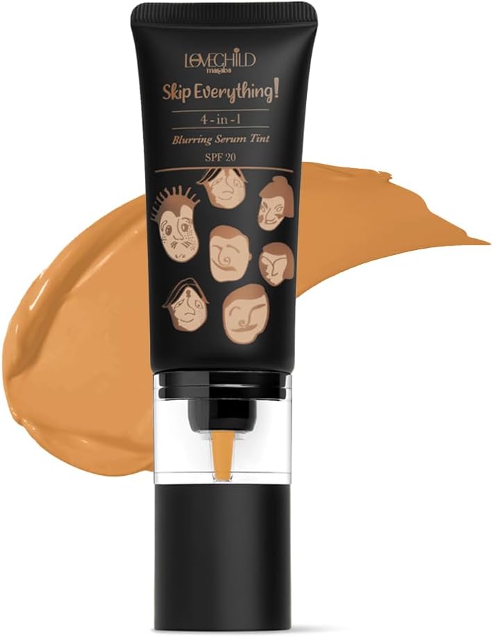 Skip Everything Blurring Medium Coverage 4 In 1 Serum Skin Tint For All Skin Type, Natural Coverage, For Daily Use, With Sod Technology, Honest Honey, 30Ml