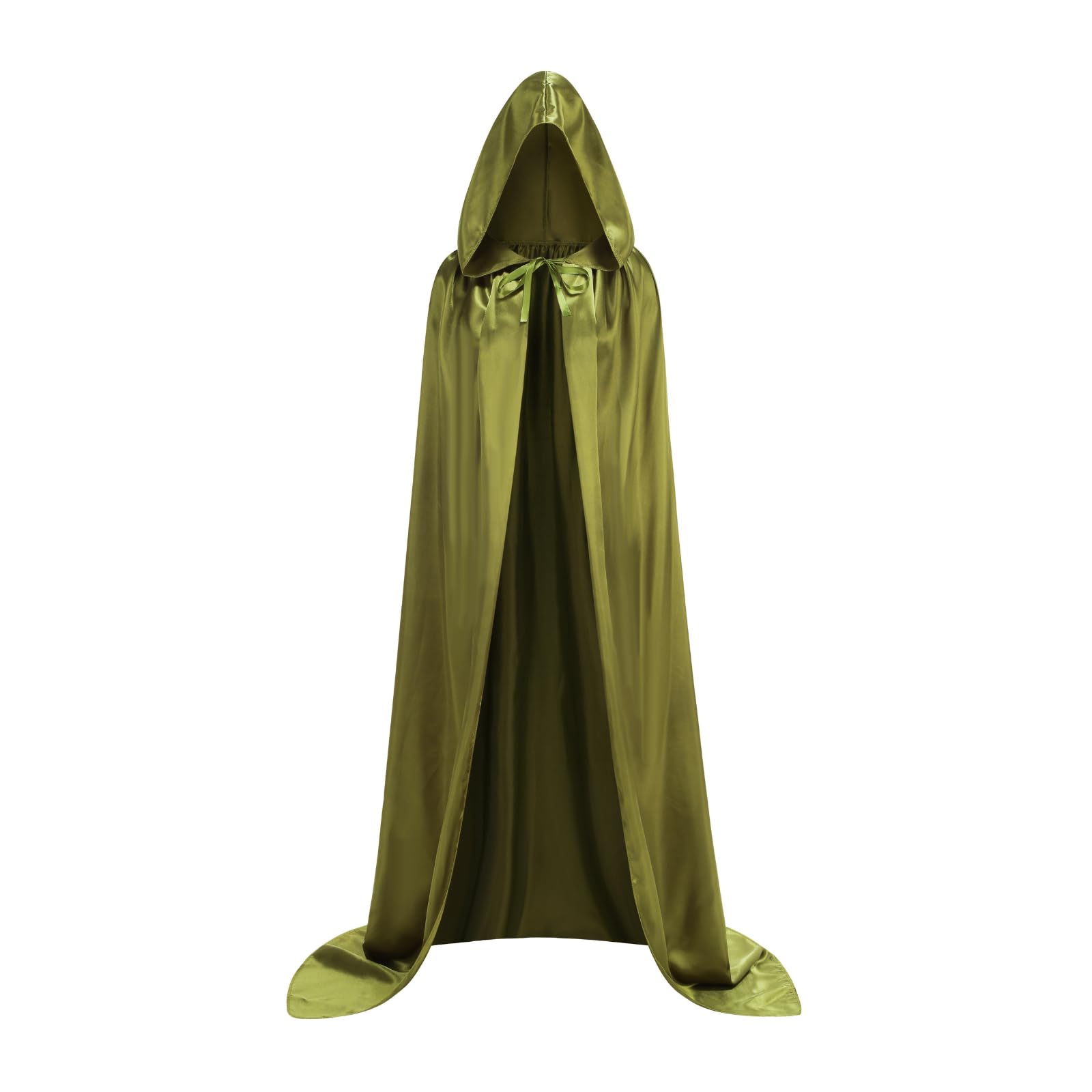 HAPNBCELE Unisex Adults Satin Cape Hooded Cloak - Image 3