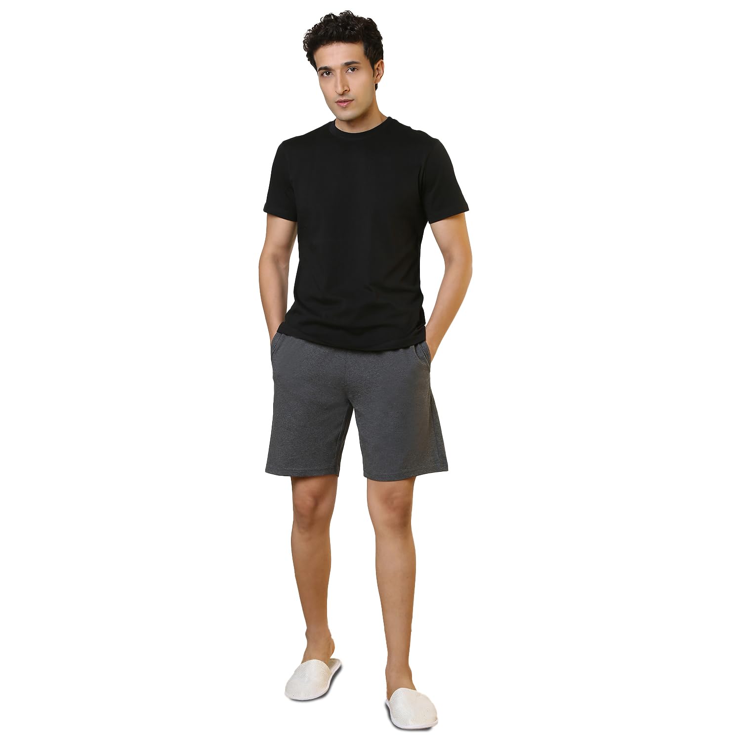 sleepz by raymond Men Half Sleeve Regular Fit Solid Pattern Pure Cotton Round Neck Garment Kit (Size: L)-AHQB00016-X3 Multi-Colour-picture-40