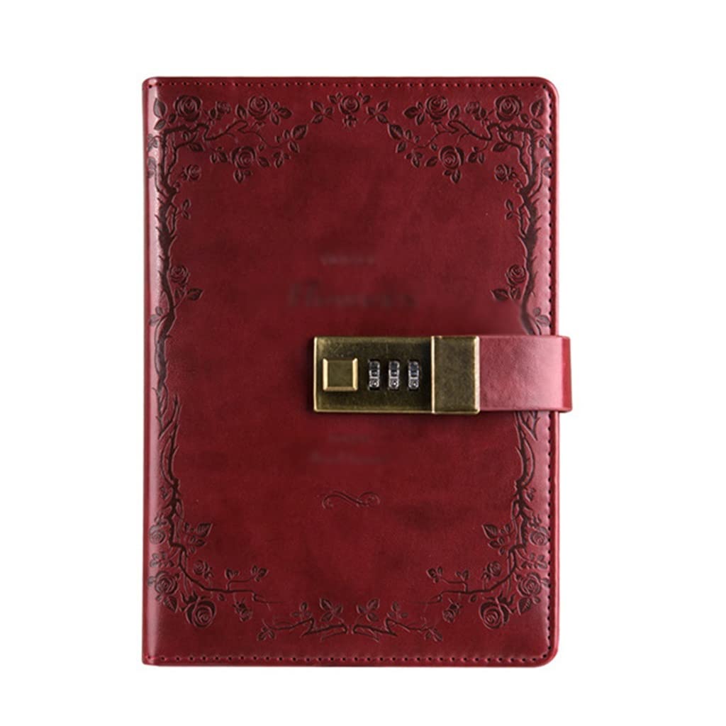 Taccuino organizer agenda agenda vintage - B6 con lucchetto, riga e pagine bianche, manuale per viaggi d'affari