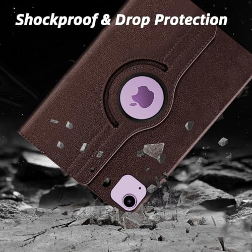 Image of TGK 360 Degree Rotating Flip Cover Case for iPad Air 11 Inch M4 /M3 /M2 2026 /2025 /2024 & Air 5th Gen 2022 /iPad Air 4th Gen 2020 10.9 Inch (Brown)