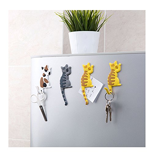 Imán decorativo de gato multifunción para refrigerador 3 piezas miniatura 2