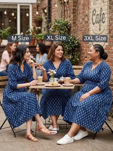 Image of Leriya Fashion V Neck Maxi Dress for Woman |Aline Dress for Women |Long Flared Dress for Womens|Summer Casual Outfit Wear Events, Date & Evening Look |Perfect Gaun Wear for Woman's