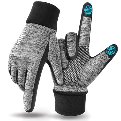 rivmount Lightweight Winter Running Gloves, Touch Screen & Anti-Slip Warm Thermal Glove Liners, Cool...