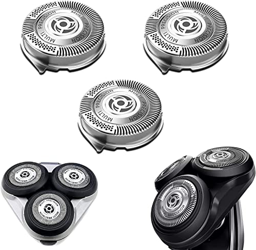 3 Stück SH50/ 52 Ersatz Rasierkopf Scherköpfe Kompatibel mit Norelco Serie 5000 (S5xxx), AquaTouch (S5xxx/AT8xx/AT7xx) und PowerTouch (PT8xx, PT7xx), Rasierapparat Ersatzköpfe Cover