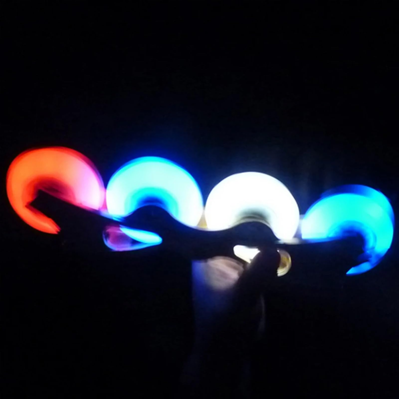 Flash Skate-Rollen, Skateboard-Räder, 4 Stück, blinkend, Ersatz for Inline-Roller, Mehrfarbig, 72/76/80 mm
