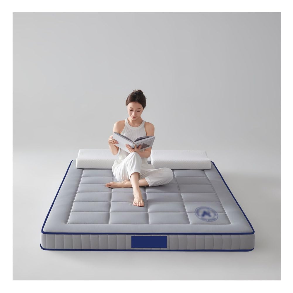 Ghygetrich Memory Foam Mattress, Latex Mattress Topper King Size Mattress Super King Mattress Firm Double Mattress Grey 150x200cm