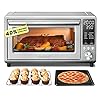 COMFEE' Toaster Oven Air Fryer FLASHWAVE™ Ultra-Rapid Heat Technology, Convection Toaster Oven Countertop with Bake Broil Roast, 6 Slices Large Capacity Fits 12’’ Pizza 24QT, 4 Accessories 1750W Stainless Steel
