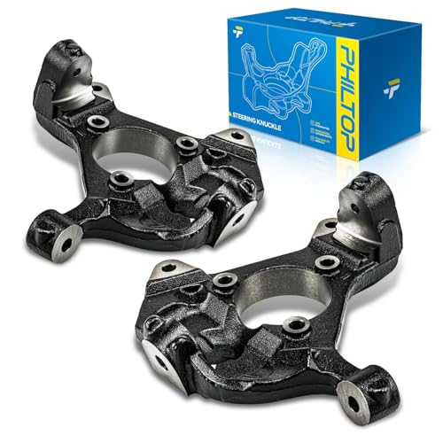 Image of PHILTOP 2 x Front Left and Right steering knuckle Compatible with Escalade ESV 2007-2014,Passenger and Driver Side