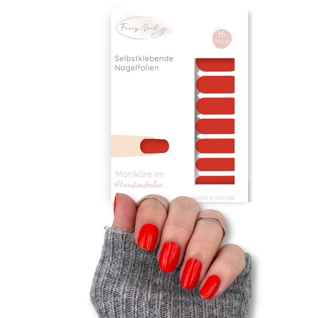 Fairy Nail UV-Gelfolien – 20 Stück, Halb Ausgehärtet & Selbstklebend (Design: Melone)