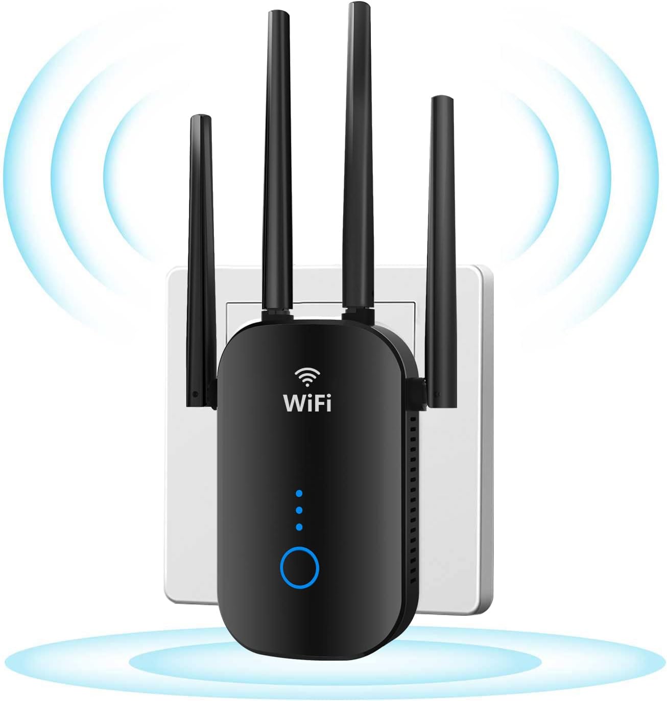 Repetidor WiFi, Amplificador Señal WiFi 1200Mbps Extensor de WiFi Banda