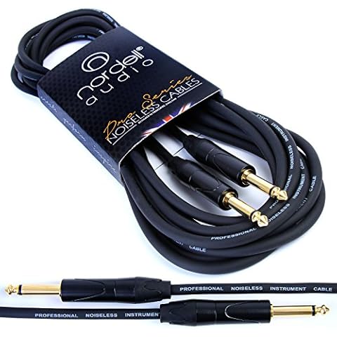 Pro Guitar Lead/Cable: 20ft/6m Electric/Electro-Acoustic/Bass Cover