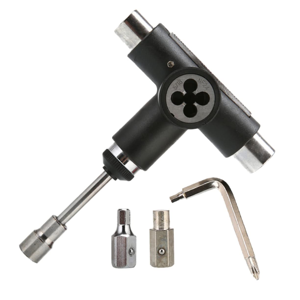 BESPORTBLE Skateboard T-Tool Set in-one Tool Kit Lightweight Durable for Mini Skates Cruisers