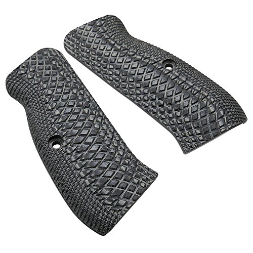 EXEL CZ 75 H6-2-5 Gun G10 Grips, Full Size, Grey/Black - Thumbnail 7