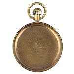 VIGOROSO-Mens-Vintage-Full-Copper-Hand-wind-Mechanical-Second24hours-Sub-dials-Pocket-Watch-in-box