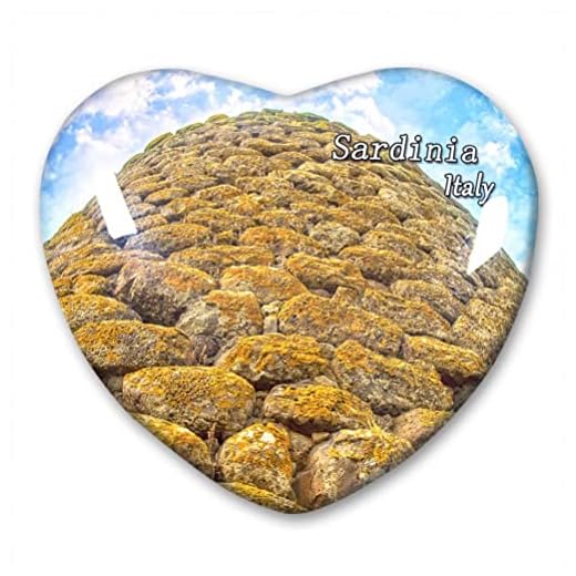 Italien Sardinien kylskåpsmagnet kylskåpsklistermärken samling dekorativ magnet resa souvenir hjärtformat kristallglas