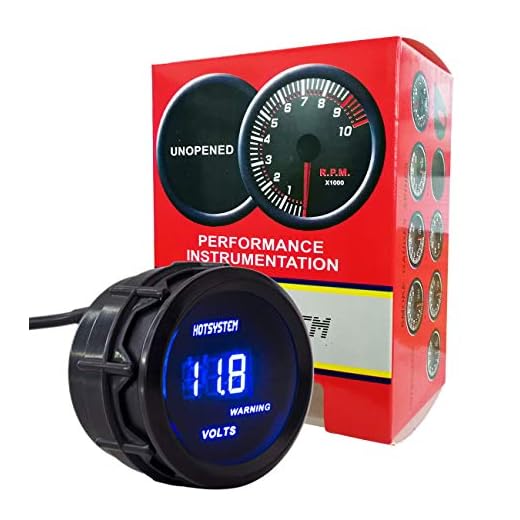 HOTSYSTEM Electronic Voltmeter Voltage Volt Gauge Meter Blue Digital LED 2inches 52mm for Car Vehicle Auto