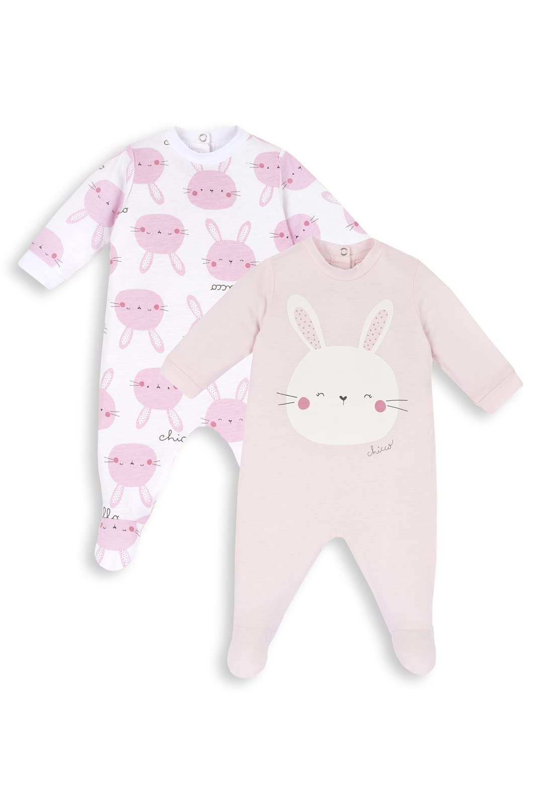 Chicco Set Tutine in Cotone con Piedino, Pacco da 2