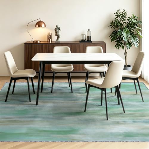 Tapis de salon texture imitation bois d&eacute;coration moderne et sobre - 4