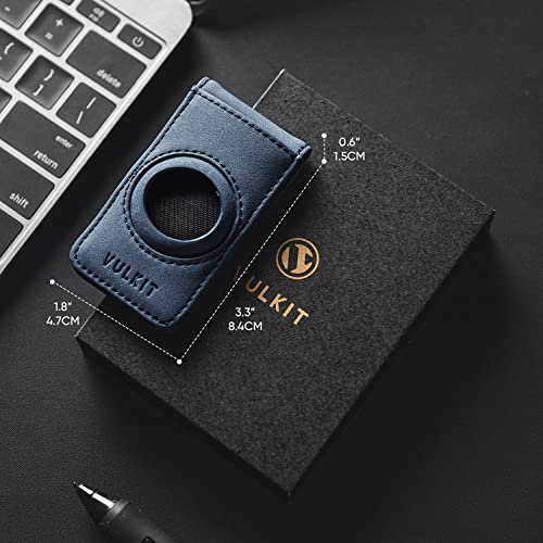 Image of VULKIT Men's Magnetic Money Clip with Airtag Holder - Airtag NOT Included- Holds Up to 15 Cash or 8 Cards, Navy, Slim, Minimalist