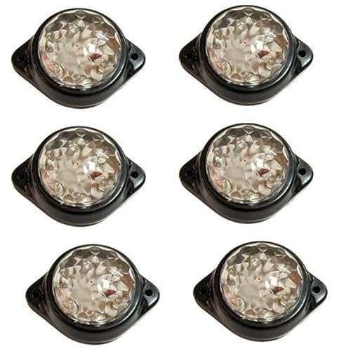 Feux de position arrière LED 12V transparents pour camion et remorque (Lot de 6)