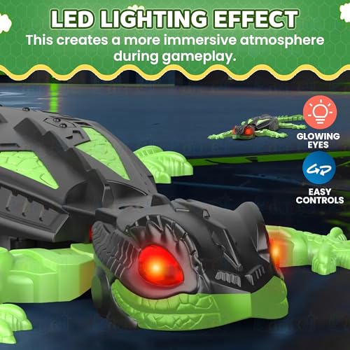 Image of Kidology Wall Climbing RC Lizard Toy | Remote Control Gecko that Crawls on Walls & Ceilings | 360 Stunt RC with LED Eyes | Prank & Thrill Gift for Boys & Girls