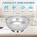 JIDSPWLS 304 Stainless Steel Colander, Micro-Perforated 3-Quart Strainer with Base, Dishwasher Safe. Great for Pasta, Noodles, Vegetables & Fruits