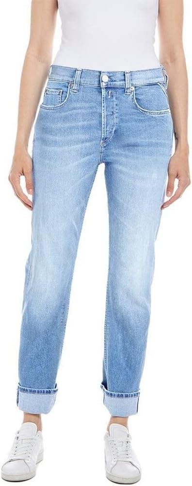 Replay Damen Jeans Maijke Straight-Fit Bio, Light Blue 010 (Blau), 23W / 30L