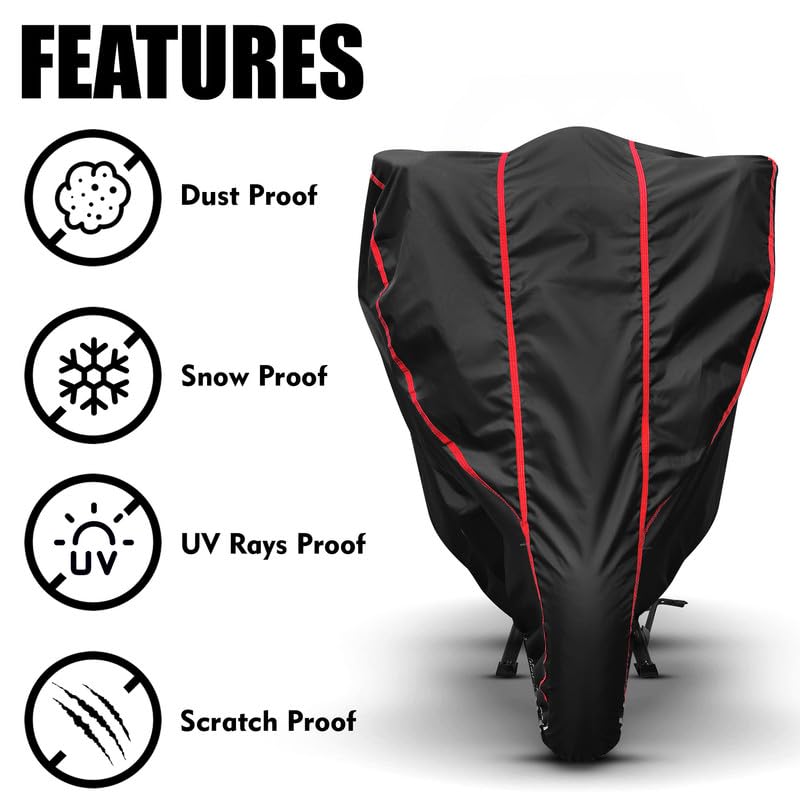 Image of AYSHU Water Resistant Bike Cover Compatible with TVS Apache RR 310 | Triple-Stitched, Dustproof & UV Protection | Windproof Full Bottom Elastic Hem