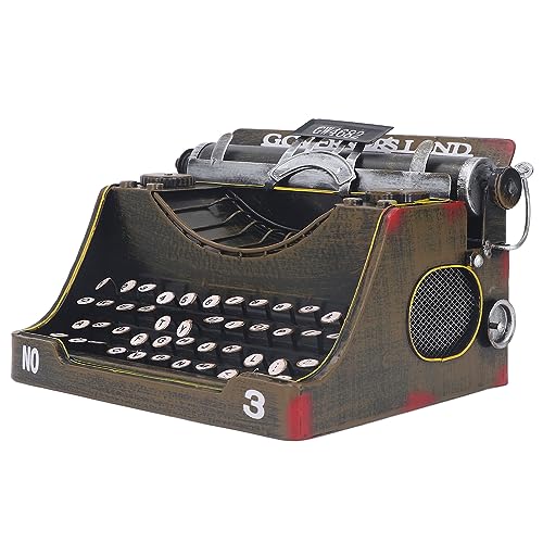 BORDSTRACT Modelo De Máquina De Escribir Retro, Decoración De Máquina De Escribir Vintage, Accesorios De Figuras De Máquina De Escribir De Hierro, Adorno De Máquina De Escribir De Arte para Café, Bar