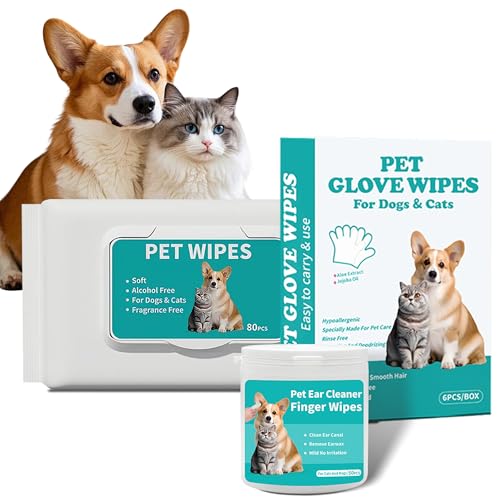 LEOARWE Pet Wipes 3-in-1 Kit for Dogs & Cats - Pet...