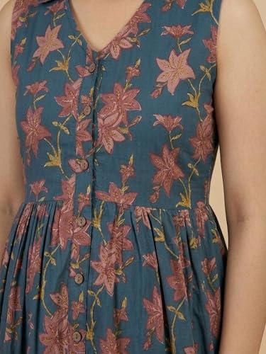Image of The Mom Store Maternity and Nursing Sleeveless Dress for Women | Casual Dress | Pre and Post Pregnancy Wear | Printed Stylish Dress for New Mom | Trendy Dresses for Women's