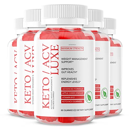 (5 Pack) - Keto Luxe ACV Gummies - New KetoLuxe Plus Advanced Apple Cider Maximum Strength Formula, KetoLuxeACVGummies, Shark, KetoLuxeACV + Gummys, Brand, Reviews, Pure, LuxeGummies, 150 Days Supply