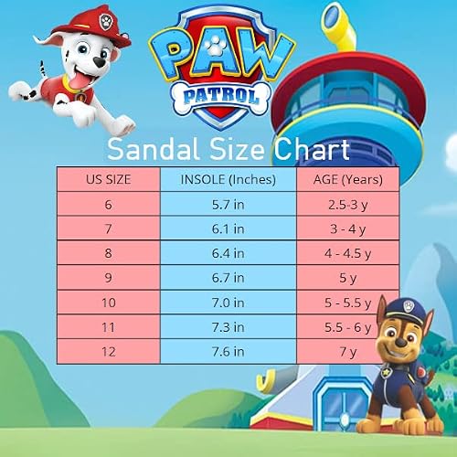 Nickelodeon Boys Paw Patrol Light Up Shoes- Summer Sandals- Kids Water Shoes - Chase Marshall Beach Adjustable Strap Closed Open Toe Outdoor Sport Hero Character Lights - Blue Yellow (Size 9 Toddler) #TOP6