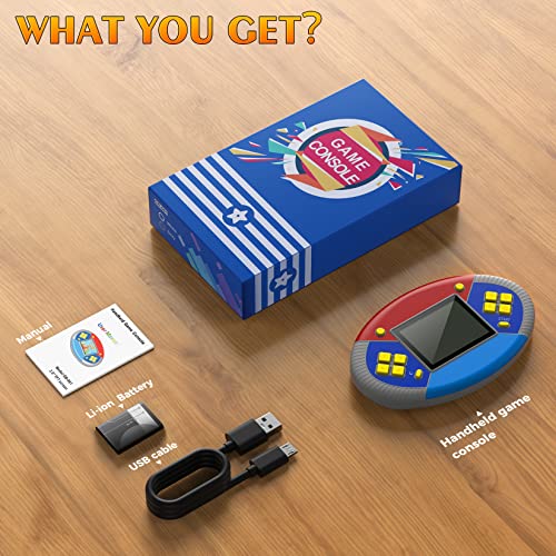 Tebiyou Handheld Game Console For Kids With Buid In 218 Puzzle Leisure Video Games Portable Rechargeable Oval Colorful Gamming System With 3.0” Lcd Boys Girls Birthday Christmas Party Gift (Gray) #TOP6