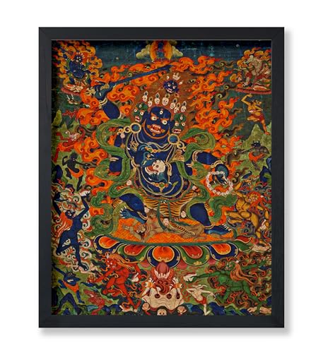 Poster Master - Poster Master Classic Religious Poster - Vintage Spiritual Print - 8x10 UNFRAMED Wall Art - Gift for Artist, Friend - Mahakala And Companions, Hinduism, Deity, Buddhism - Wall Decor for Home, Office
