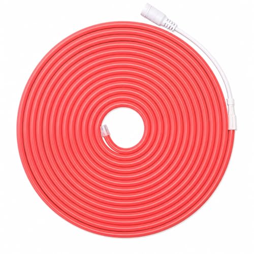 JANDEI - Ruban Lumineux LED Neón 12V, 5M 6x12mm 120 Leds/Mètres. Couleur Rose. Découpe 2,5cm. Décoration intérieure et extérieure, Maison, Commerce,...