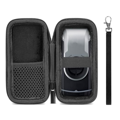 Linkidea Estojo rígido para barbeador de viagem, bolsa de armazenamento de mini barbeador elétrico, estojo de barbear elétrico compatível com Braun M60, M90 (preto)