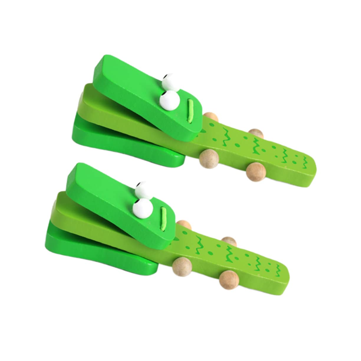 ibasenice 6 for Percussion Instruments for Baby Instruments Musical for Toddlers Educational for Percussion Instruments Wooden Castanets Green