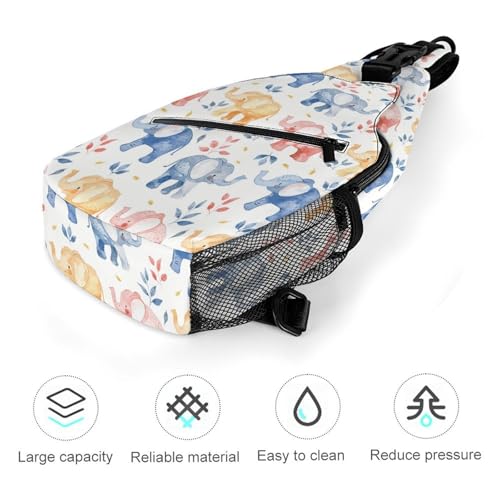 Mochila tipo crossbody ajustable con diseño floral miniatura 5