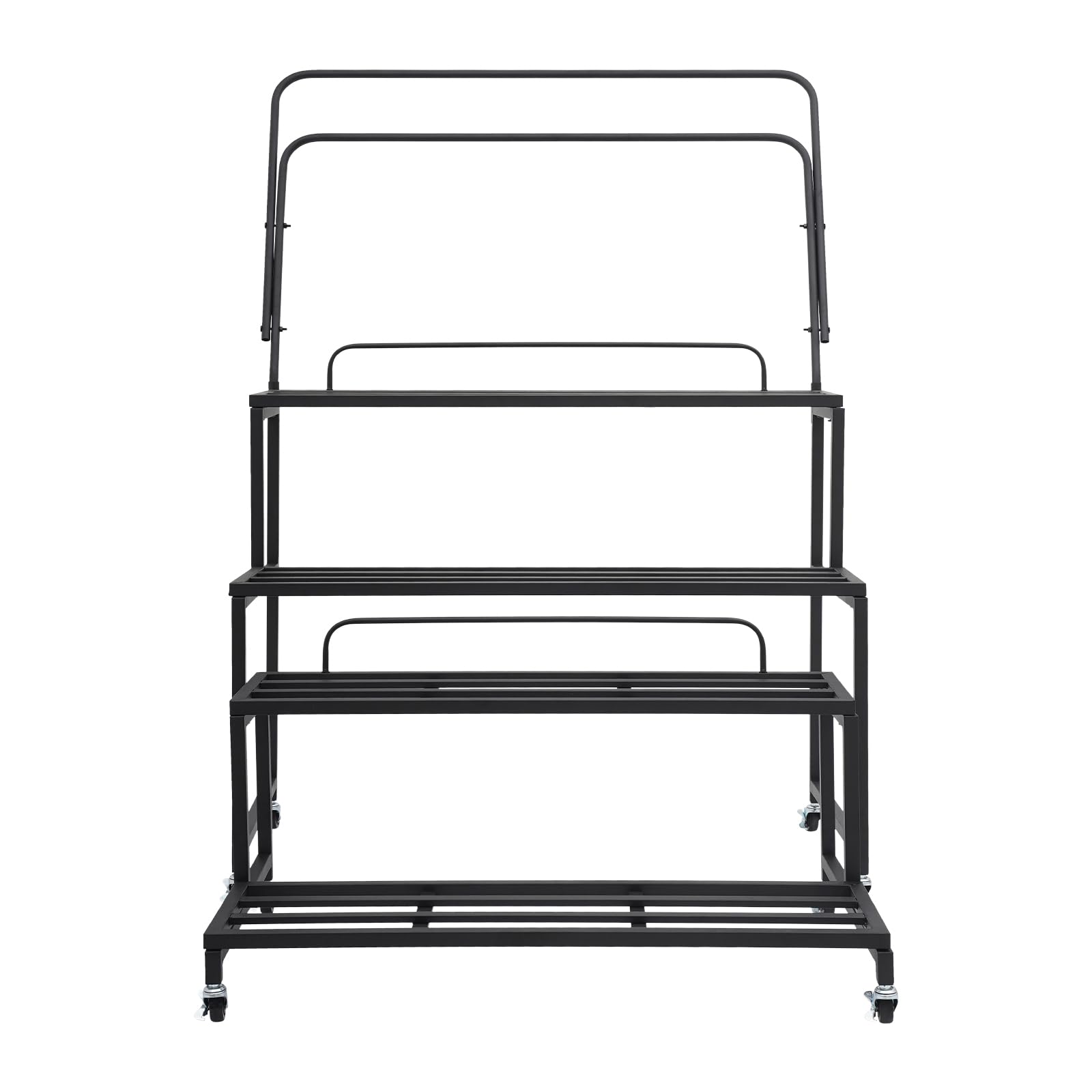 2-stufiger Pflanzentreppe Blumenständer Metall, Multifunktionales Pflanzenregal mit großer Kapazität Pflanzenständer, Blumenbank Blumentreppe für Outdoor Indoor Balkon Garten