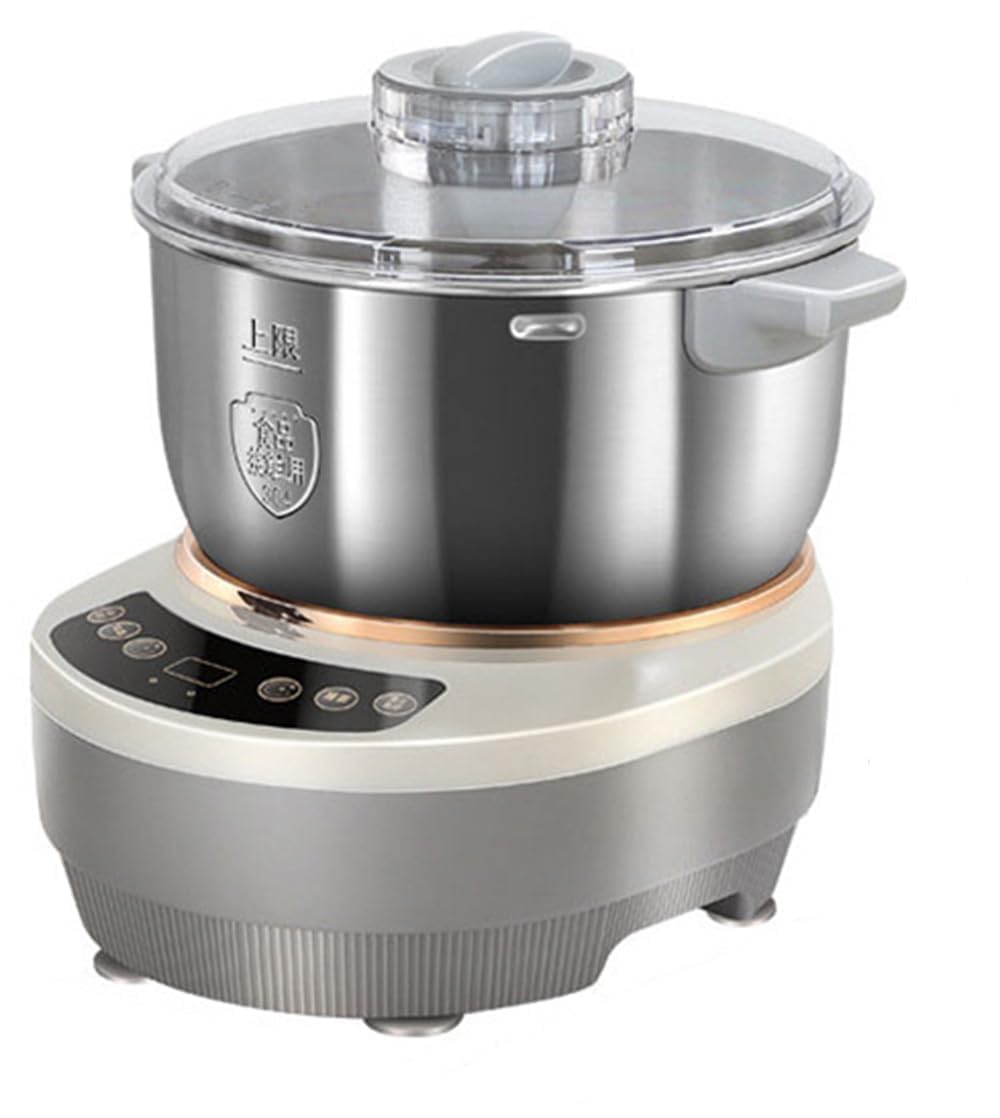 Dough Kneading Machine with Ferment Function, 304 Stainless Steel Professional Dough Mixer with Microcomputer Timing, 5L Capacity Split Design Dough Maker Machine for Easy Cleaning [Energy Class A]